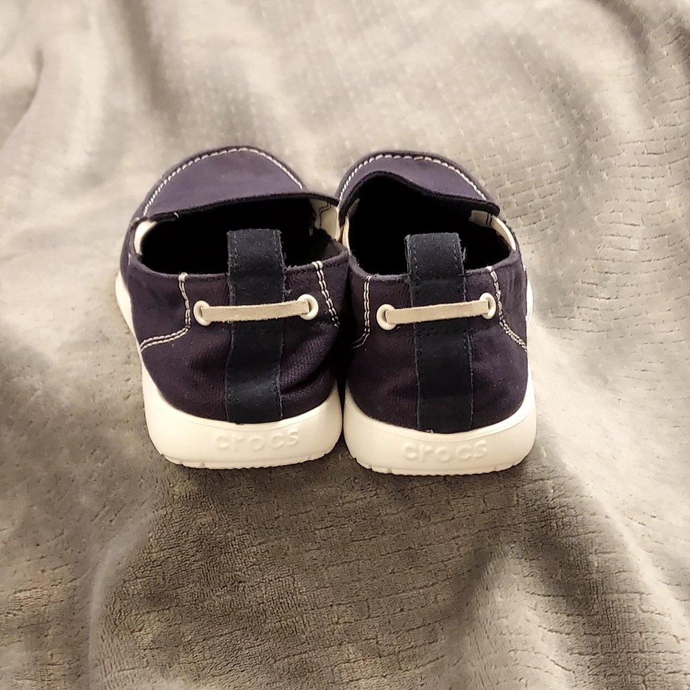 Crocs Men’s Walu Slip-On Navy White sz 9 Preppy - Picture 4 of 9